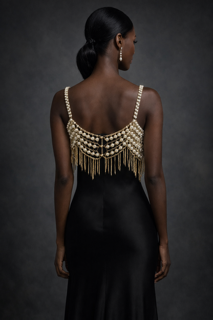 Lichaamssieraad Statement Top Parelketting met Franjes