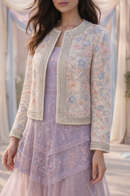 Romantisch Pastel Jasje Floral Elegance