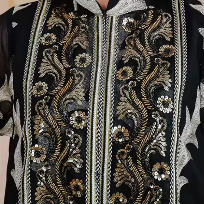 Embellished Overlay met Borduurwerk
