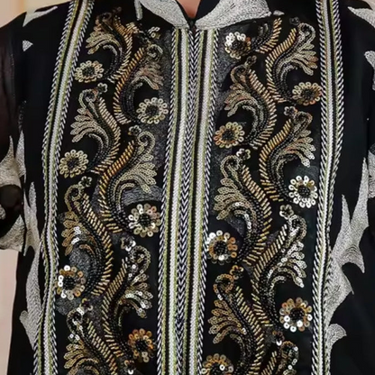 Embellished Overlay met Borduurwerk