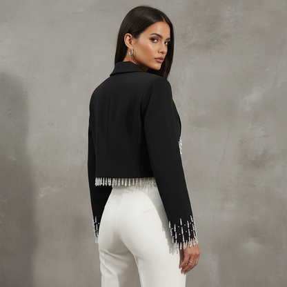 Cropped Blazer Bellydance Korte Jas met Kralen