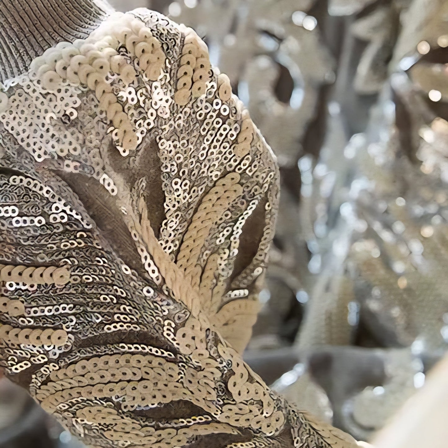 Champagne Bloom Velours Sweater 3D