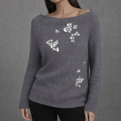 Premium Knit Co-ord Set met Florale Details en Knopen